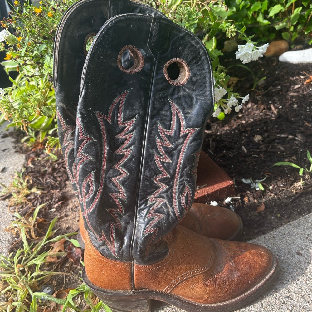 RARE Tony Lama 6014 Sunset Buckaroo Ol Buck Leather Boots